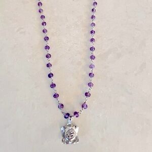 Sterling Silver & Crystal Necklace